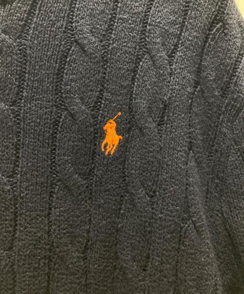 POLO RALPH LAUREN（ポロ・ラルフローレン）POLO RALPH LAUREN (ポロ・ラルフローレン) ケーブルニット ネイビー サイズ:Mの古着・服飾アイテム