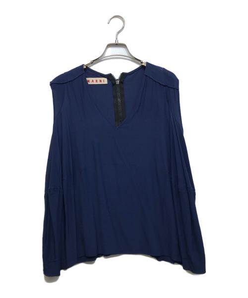 MARNI（マルニ）MARNI (マルニ) ノースリーブブラウス ブルー サイズ:38の古着・服飾アイテム
