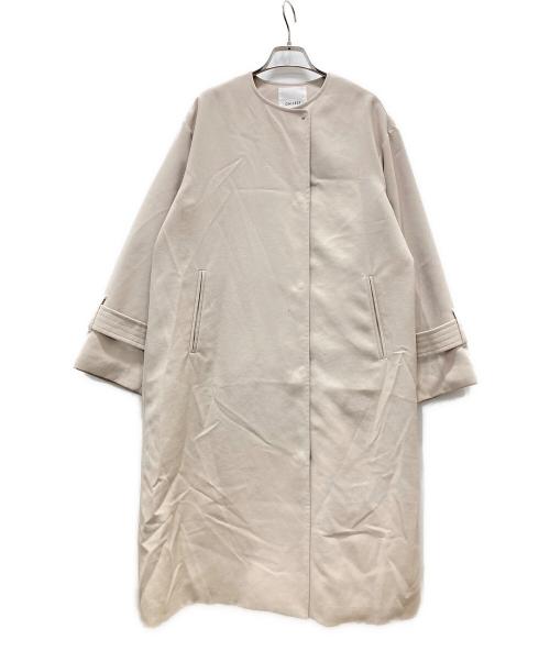 GALLEST（ギャレスト）GALLEST (ギャレスト) ロングノーカラーコート ベージュ サイズ:38の古着・服飾アイテム