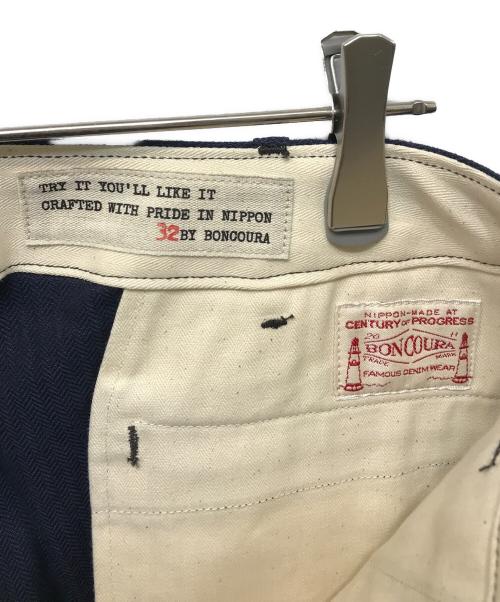 BONCOURA（ボンクラ）BONCOURA (ボンクラ) ストライプワークパンツ インディゴ サイズ:32 未使用品の古着・服飾アイテム