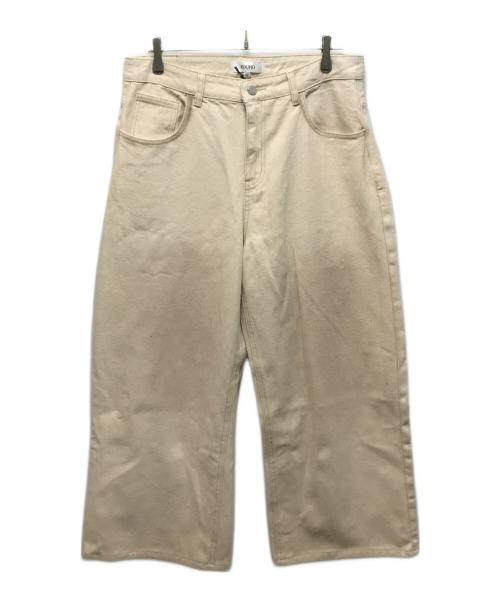 FOUND（ファウンド）FOUND (ファウンド) ワイドコットンデニムパンツ ホワイト サイズ:32 未使用品の古着・服飾アイテム