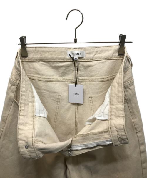 FOUND（ファウンド）FOUND (ファウンド) ワイドコットンデニムパンツ ホワイト サイズ:32 未使用品の古着・服飾アイテム