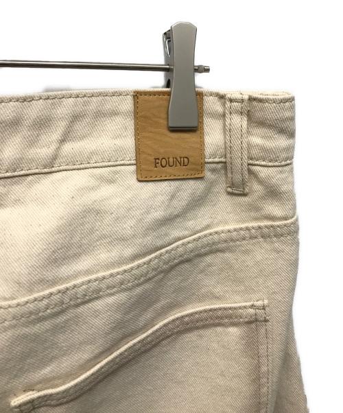 FOUND（ファウンド）FOUND (ファウンド) ワイドコットンデニムパンツ ホワイト サイズ:32 未使用品の古着・服飾アイテム