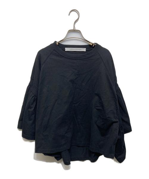 COGTHEBIGSMOKE（コグザビッグスモーク）COGTHEBIGSMOKE (コグザビッグスモーク) LAURA GATHERED SLV TOP ブラック サイズ:FREEの古着・服飾アイテム