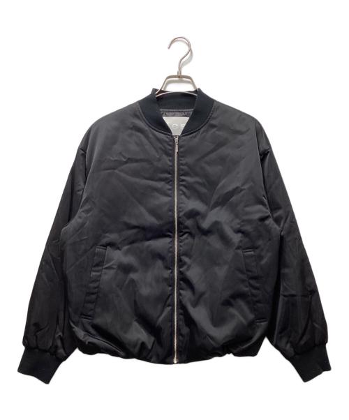 icB（アイシービー）icB (アイシービー) ナイロンラスターサテン MA-1 ブラック サイズ:4の古着・服飾アイテム