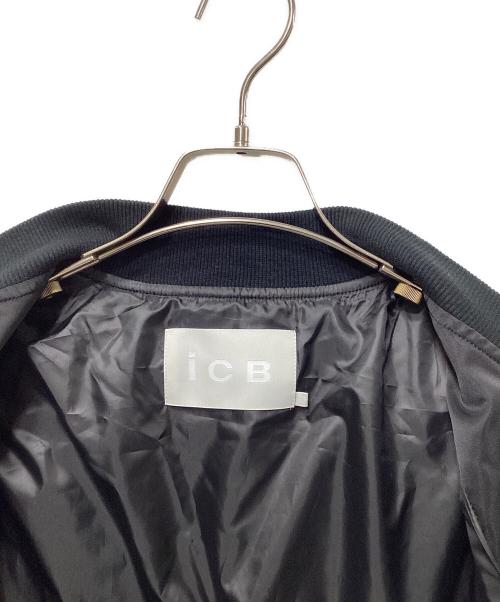icB（アイシービー）icB (アイシービー) ナイロンラスターサテン MA-1 ブラック サイズ:4の古着・服飾アイテム