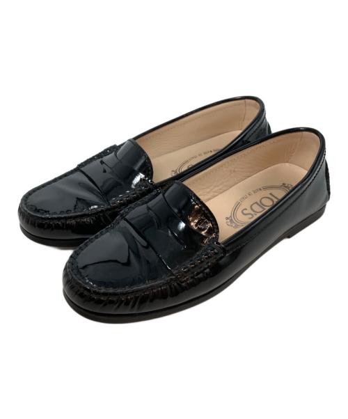 TOD'S（トッズ）TOD'S (トッズ) エナメルローファー / コインローファー / ドライビングシューズ ブラック サイズ:34の古着・服飾アイテム
