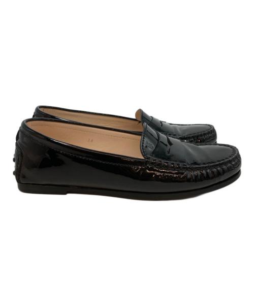 TOD'S（トッズ）TOD'S (トッズ) エナメルローファー / コインローファー / ドライビングシューズ ブラック サイズ:34の古着・服飾アイテム