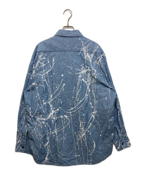 NEIGHBORHOOD（ネイバーフッド）NEIGHBORHOOD (ネイバーフッド) BLEACH CHAMBRAY SH LS　(ブリーチ　シャンブレー　シャツ) インディゴ サイズ:Lの古着・服飾アイテム