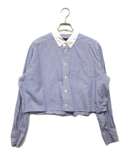 CABAN（キャバン）CABaN (キャバン) コットンタイプライター クロップドシャツ ブルー サイズ:FREEの古着・服飾アイテム