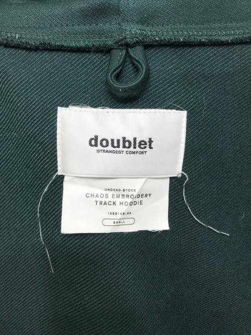 doublet（ダブレット）doublet (ダブレット) CHAOS EMBROIDERY TRACK HOODIE グリーン サイズ:Sの古着・服飾アイテム