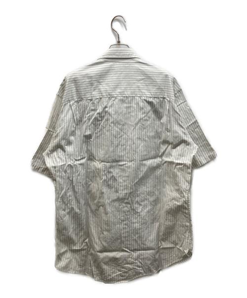 Yohji Yamamoto COSTUME D'HOMME（ヨウジヤマモトコスチュームドオム）Yohji Yamamoto COSTUME D'HOMME (ヨウジヤマモトコスチュームドオム) ストライプ半袖シャツ ホワイト サイズ:４の古着・服飾アイテム