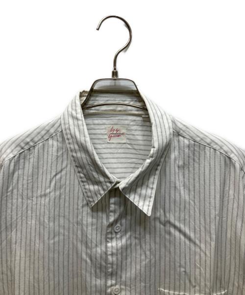 Yohji Yamamoto COSTUME D'HOMME（ヨウジヤマモトコスチュームドオム）Yohji Yamamoto COSTUME D'HOMME (ヨウジヤマモトコスチュームドオム) ストライプ半袖シャツ ホワイト サイズ:４の古着・服飾アイテム