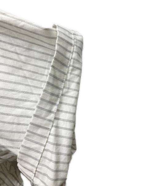 Yohji Yamamoto COSTUME D'HOMME（ヨウジヤマモトコスチュームドオム）Yohji Yamamoto COSTUME D'HOMME (ヨウジヤマモトコスチュームドオム) ストライプ半袖シャツ ホワイト サイズ:４の古着・服飾アイテム