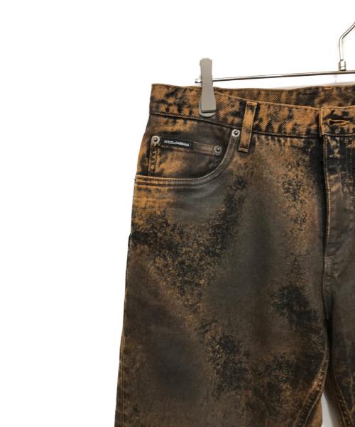 DOLCE & GABBANA（ドルチェ＆ガッバーナ）DOLCE & GABBANA (ドルチェ＆ガッバーナ) コーティング加工LOOSEデニムパンツ ベージュ サイズ:46の古着・服飾アイテム