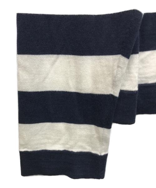 GUCCI（グッチ）GUCCI (グッチ) シルク混ボーダーニット ホワイト×ブルー サイズ:Mの古着・服飾アイテム