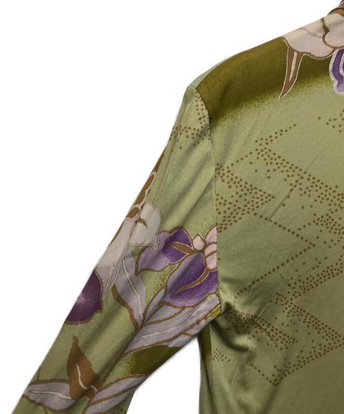 LEONARD PARIS（レオナール パリ）LEONARD PARIS (レオナール パリ) シルクプリントブラウス グリーン サイズ:38の古着・服飾アイテム