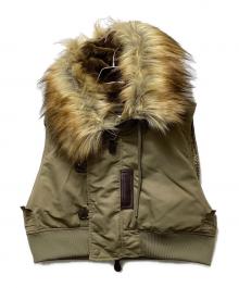 HYKE（ハイク）の古着「N-2 CROPPED VEST / N-2 クロップド ベスト」｜グリーン