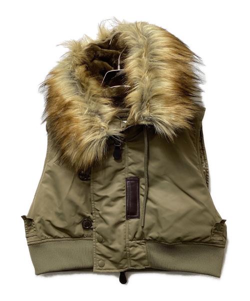 HYKE（ハイク）HYKE (ハイク) N-2 CROPPED VEST / N-2 クロップド ベスト グリーン サイズ:OSFAの古着・服飾アイテム