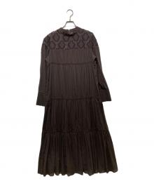 RIM.ARK（リムアーク）の古着「Original cut jacquard dress」｜ブラウン