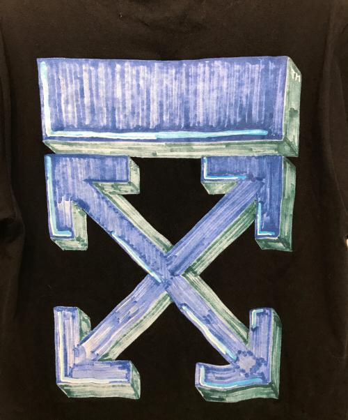 OFFWHITE（オフホワイト）OFFWHITE (オフホワイト) プリントTシャツ ブラック サイズ:Sの古着・服飾アイテム