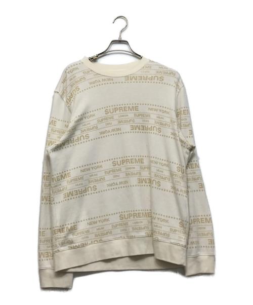 SUPREME（シュプリーム）Supreme (シュプリーム) メタリックジャガードニット ベージュ サイズ:Mの古着・服飾アイテム