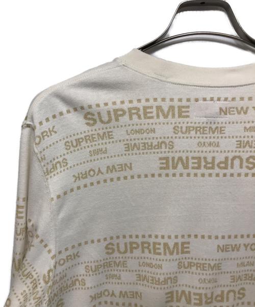 SUPREME（シュプリーム）Supreme (シュプリーム) メタリックジャガードニット ベージュ サイズ:Mの古着・服飾アイテム