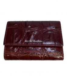 Acne studios（アクネ ストゥディオズ）の古着「3つ折りレザーウォレット」｜バーガンディー