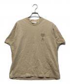 AMI Alexandre Mattiussiアミアレクサンドルマテュッシ）の古着「ハート刺繍ｔシャツ」｜ベージュ