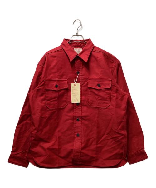 BONCOURA（ボンクラ）BONCOURA (ボンクラ) CPO Shirt Moleskin/CPO シャツ モールスキン レッド サイズ:40 未使用品の古着・服飾アイテム