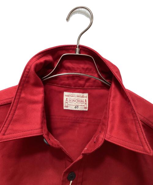 BONCOURA（ボンクラ）BONCOURA (ボンクラ) CPO Shirt Moleskin/CPO シャツ モールスキン レッド サイズ:40 未使用品の古着・服飾アイテム