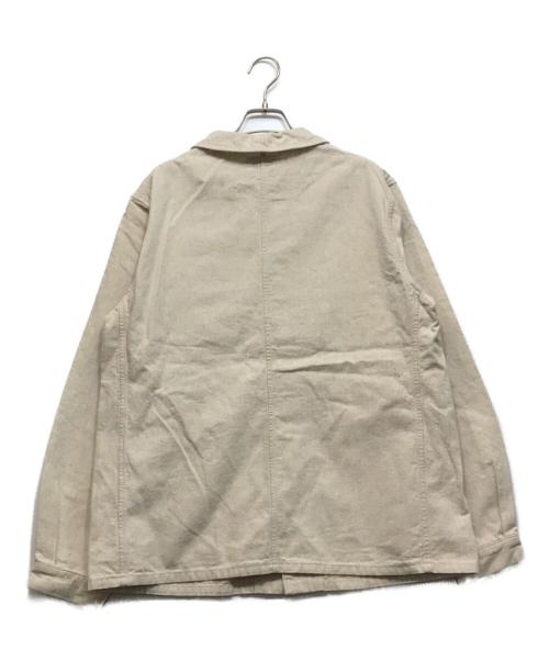 BONCOURA（ボンクラ）BONCOURA (ボンクラ) French Work Jacket Dungaree Cotton Linen millefeuille ホワイト サイズ:36の古着・服飾アイテム