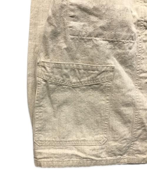 BONCOURA（ボンクラ）BONCOURA (ボンクラ) French Work Jacket Dungaree Cotton Linen millefeuille ホワイト サイズ:36の古着・服飾アイテム