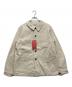 BONCOURA（ボンクラ）の古着「French Work Jacket Dungaree Cotton Linen millefeuille」｜ホワイト
