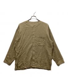 ISSEY MIYAKE（イッセイミヤケ）の古着「ノーカラーシャツ」｜ベージュ