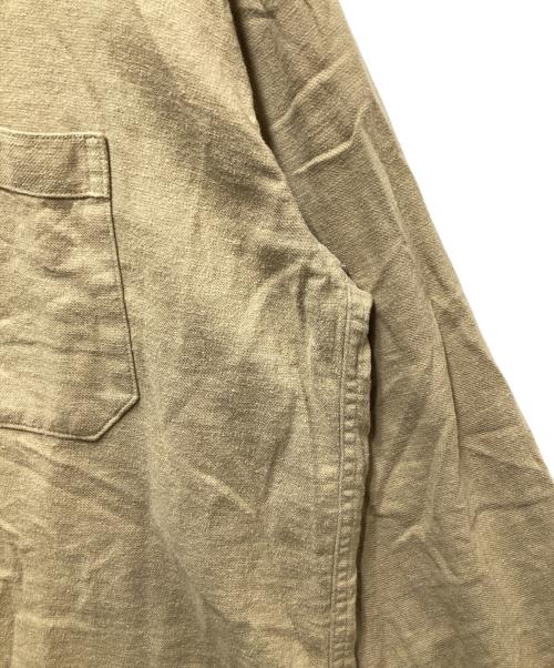 ISSEY MIYAKE（イッセイミヤケ）ISSEY MIYAKE (イッセイミヤケ) ノーカラーシャツ ベージュ サイズ:3の古着・服飾アイテム