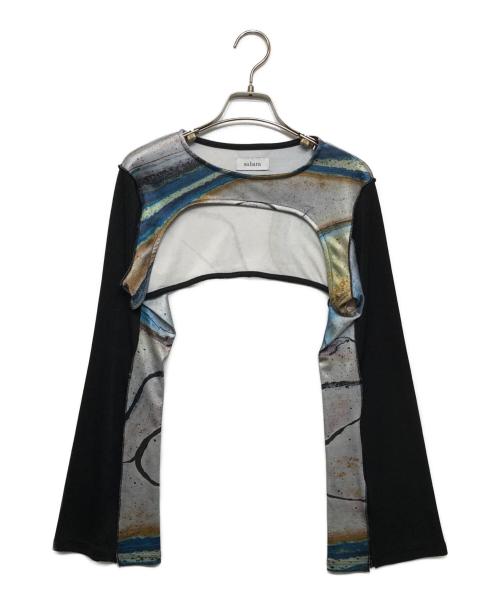sahara（サハラ）sahara (サハラ) Art Print Layered Dress ブラック サイズ:FREEの古着・服飾アイテム