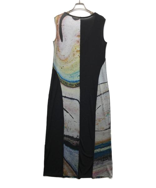 sahara（サハラ）sahara (サハラ) Art Print Layered Dress ブラック サイズ:FREEの古着・服飾アイテム