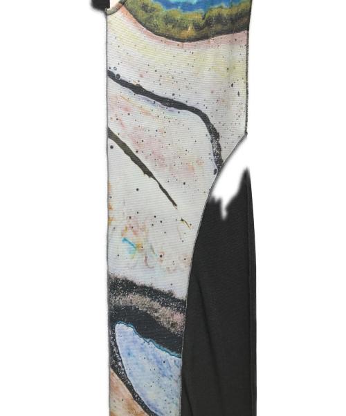 sahara（サハラ）sahara (サハラ) Art Print Layered Dress ブラック サイズ:FREEの古着・服飾アイテム