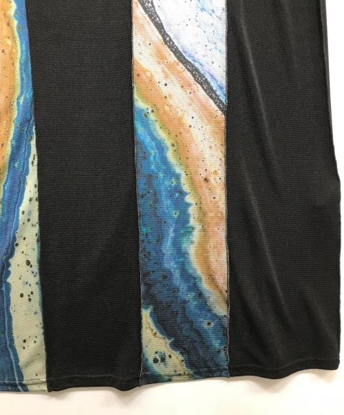 sahara（サハラ）sahara (サハラ) Art Print Layered Dress ブラック サイズ:FREEの古着・服飾アイテム