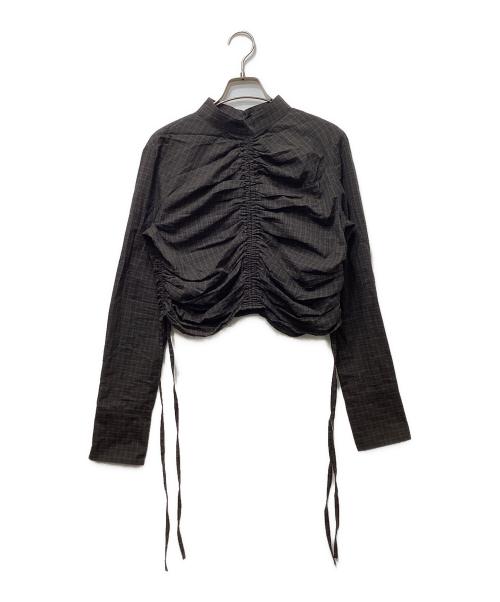 TODAYFUL（トゥデイフル）TODAYFUL (トゥデイフル) Checkgather Compact Blouse ブラウン サイズ:Fの古着・服飾アイテム