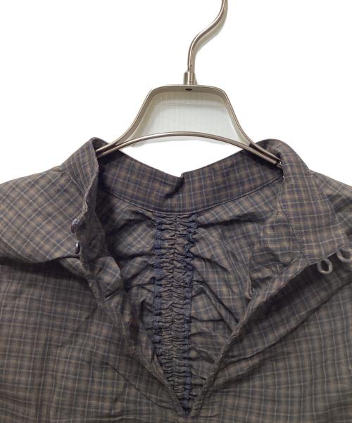 TODAYFUL（トゥデイフル）TODAYFUL (トゥデイフル) Checkgather Compact Blouse ブラウン サイズ:Fの古着・服飾アイテム