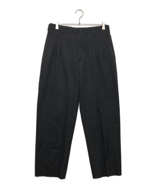 COMME des GARCONS HOMME（コムデギャルソン オム）COMME des GARCONS HOMME (コムデギャルソン オム) ２タックウールスラックス ブラック サイズ:Lの古着・服飾アイテム