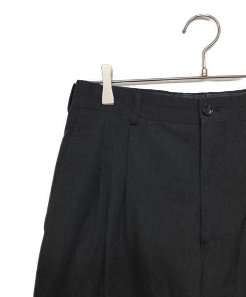 COMME des GARCONS HOMME（コムデギャルソン オム）COMME des GARCONS HOMME (コムデギャルソン オム) ２タックウールスラックス ブラック サイズ:Lの古着・服飾アイテム