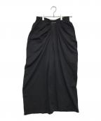 PRANK PROJECTプランクプロジェクト）の古着「Drape Front Jersey Pants」｜ブラック