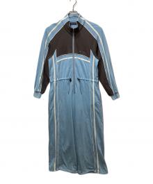 MAISON SPECIAL（メゾンスペシャル）の古着「Sweat Track Rompers（スウェットトラックロンパース）21241265101 / オールインワン　ジャンプスーツ」｜ブルー