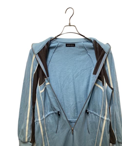MAISON SPECIAL（メゾンスペシャル）MAISON SPECIAL (メゾンスペシャル) Sweat Track Rompers（スウェットトラックロンパース）21241265101 / オールインワン　ジャンプスーツ ブルー サイズ:Fの古着・服飾アイテム