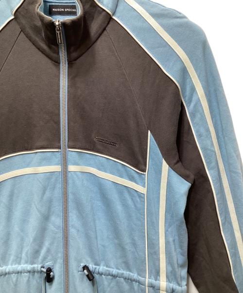 MAISON SPECIAL（メゾンスペシャル）MAISON SPECIAL (メゾンスペシャル) Sweat Track Rompers（スウェットトラックロンパース）21241265101 / オールインワン　ジャンプスーツ ブルー サイズ:Fの古着・服飾アイテム