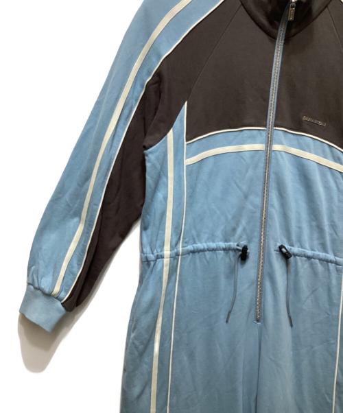 MAISON SPECIAL（メゾンスペシャル）MAISON SPECIAL (メゾンスペシャル) Sweat Track Rompers（スウェットトラックロンパース）21241265101 / オールインワン　ジャンプスーツ ブルー サイズ:Fの古着・服飾アイテム