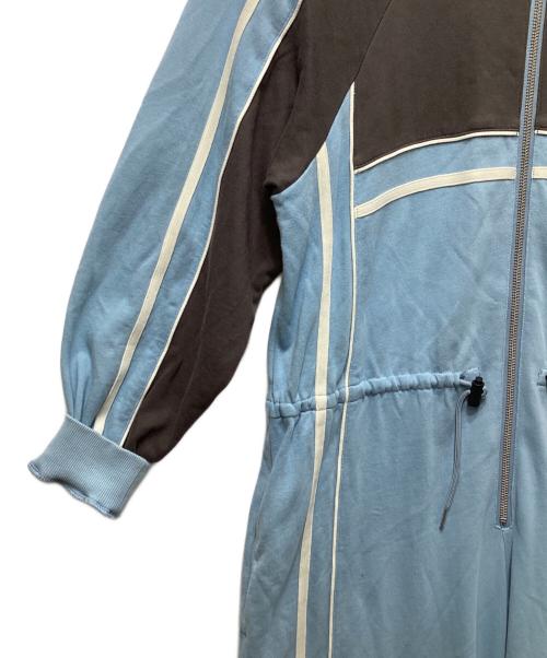 MAISON SPECIAL（メゾンスペシャル）MAISON SPECIAL (メゾンスペシャル) Sweat Track Rompers（スウェットトラックロンパース）21241265101 / オールインワン　ジャンプスーツ ブルー サイズ:Fの古着・服飾アイテム